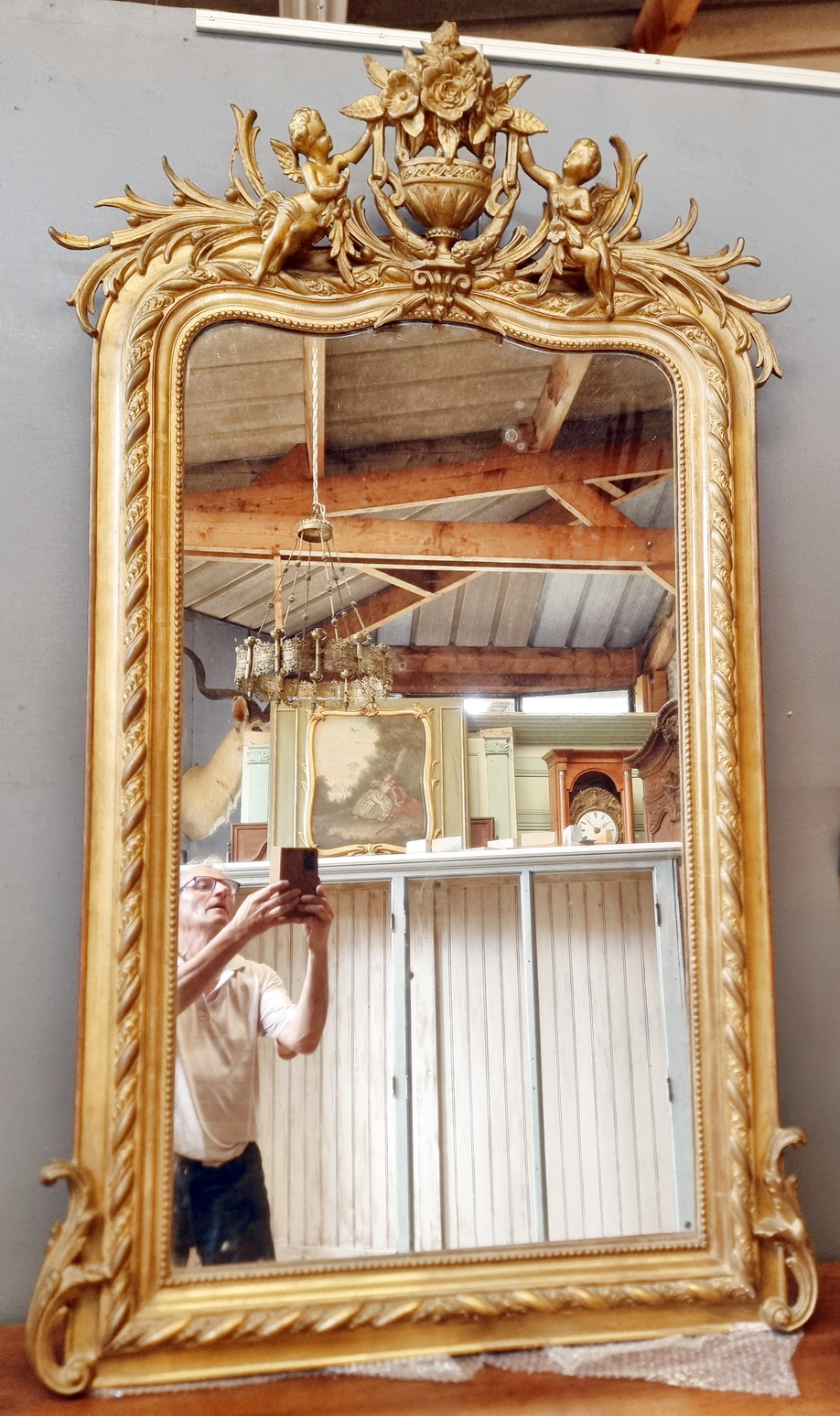 A French Louis XVI Mantle Mirror